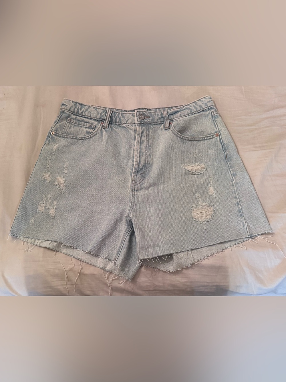 wild fable Light Blue Distressed Denim Shorts